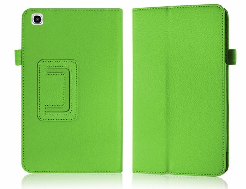 Case voor Samsung Galaxy Tab 3 8.0 T310 T311 Lederen Tablet Gevallen voor Samsung Galaxy Tab3 SM-T310 8 Cover Stand beschermende Shell: green