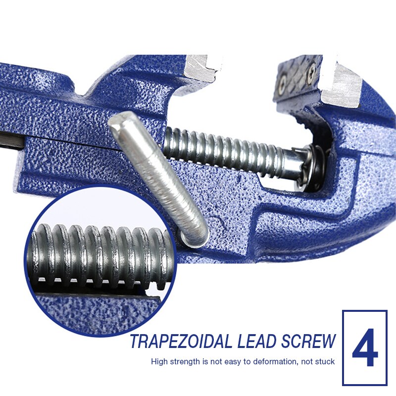 Table Vise Vice Light Duty Mechanic Clamp-on Table Vise 360 Degree Swivel Base Cast Iron Table Top Clamp Press Vice with Anvil