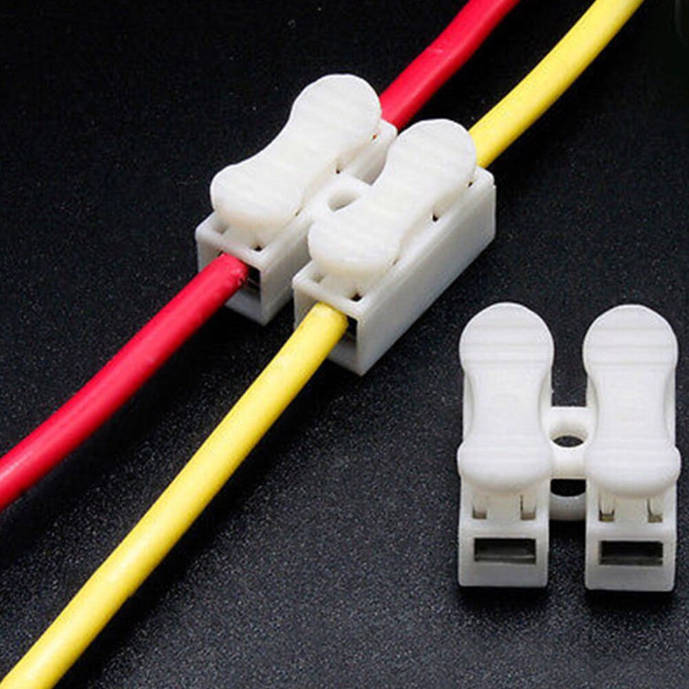 30 connecteurs de câbles électriques à verrouillage rapide  ch2 2 broches pour une épissure facile et sûre dans les fils 20 x 17.5 x 13.5mm
