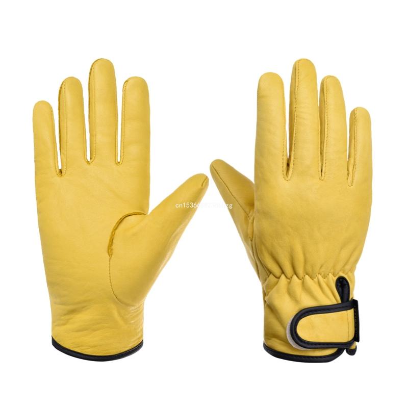 Leren Tuinhandschoenen Voor Dames En Heren Doornbestendige Zware Tuinhandschoenen Voor Heren, Ademende Tuinhandschoenen: Black