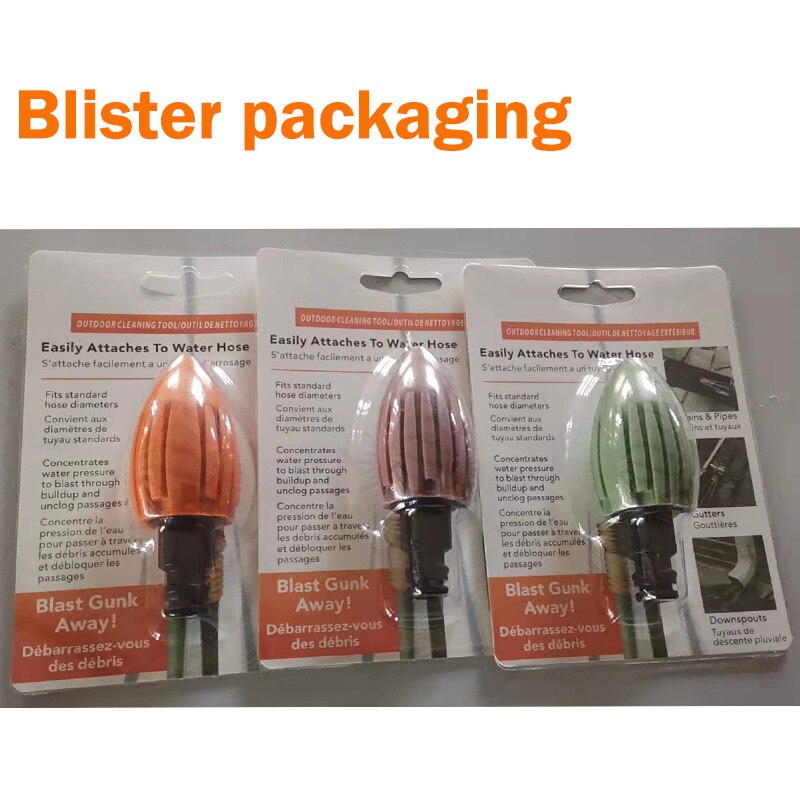 Home Sewer Pressure Washer Nozzle Clean Roof Drainage Pipe Flusher For Garden Hose Water Rocket Drain Pipe Cleaning Water Nozzle