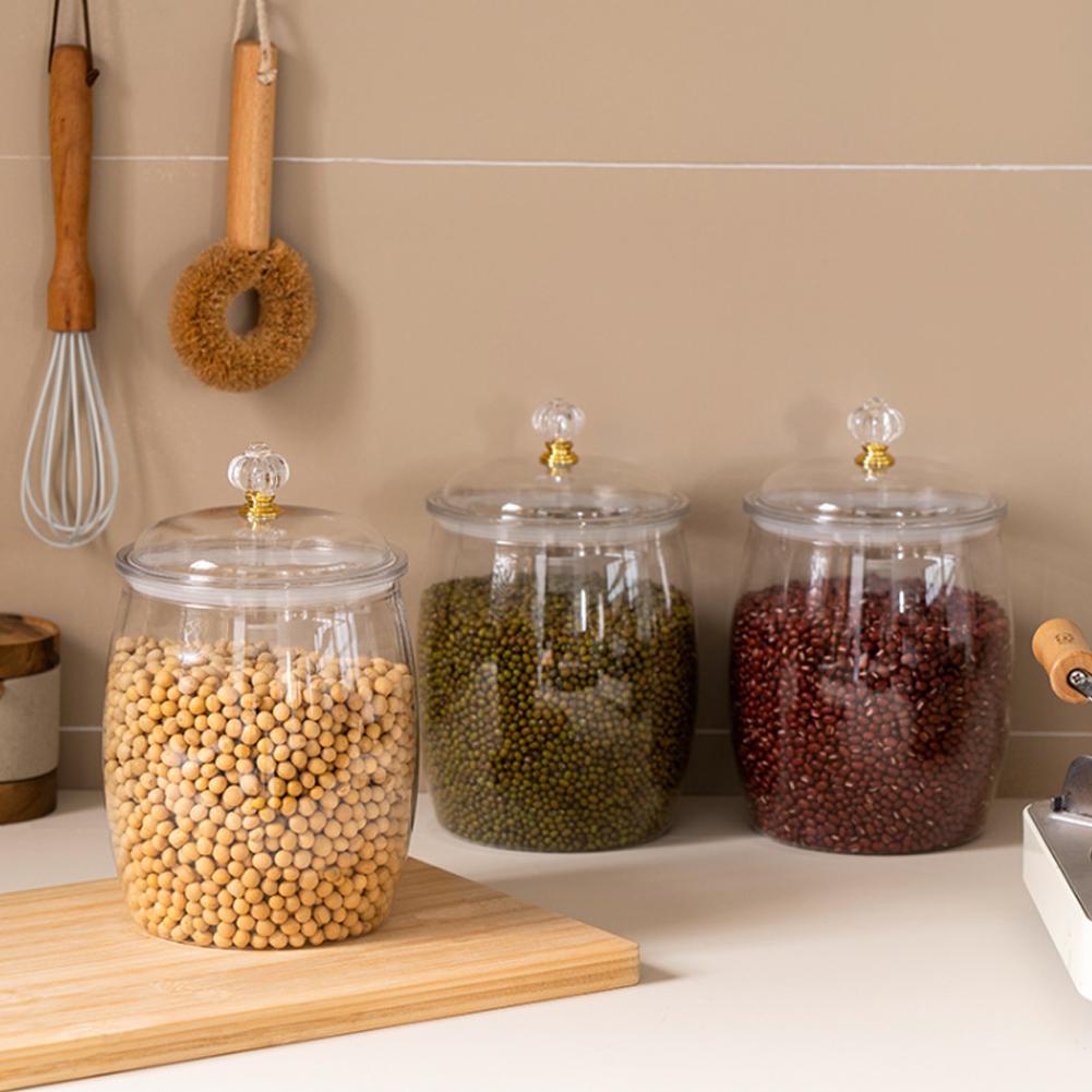 Kitchen Stackable Sealed Jar Plastic Food Storage Box Multigrain Tank Bottle Dried Fruit Tea Storage Containers ﻿