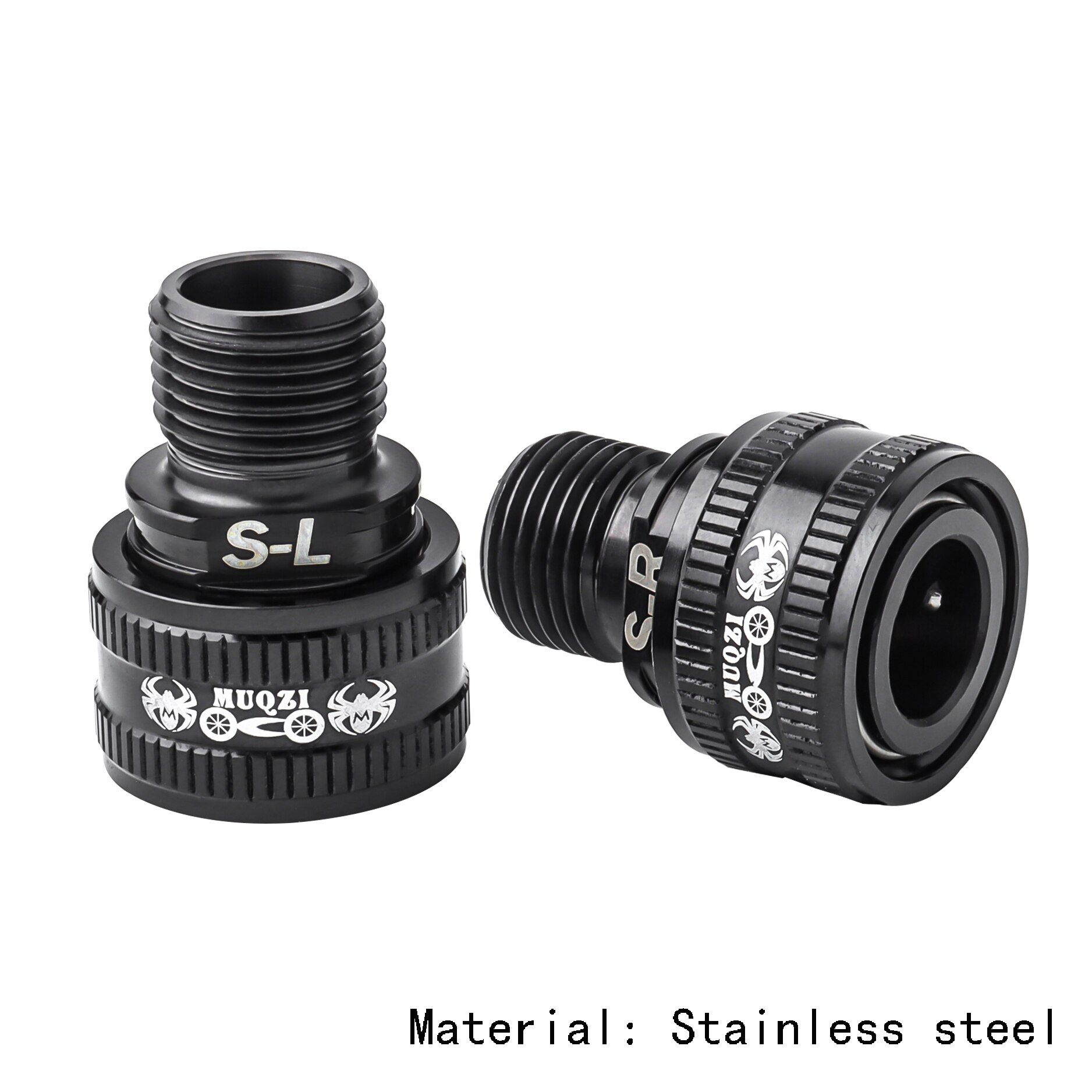 Fahrrad Pedal Verlängerung Teile Mountainbike Pedal Verlängerung Titan/Edelstahl Kurbel Verlängerung Schnell Kupplung Zubehör: Stahl-Schwarz