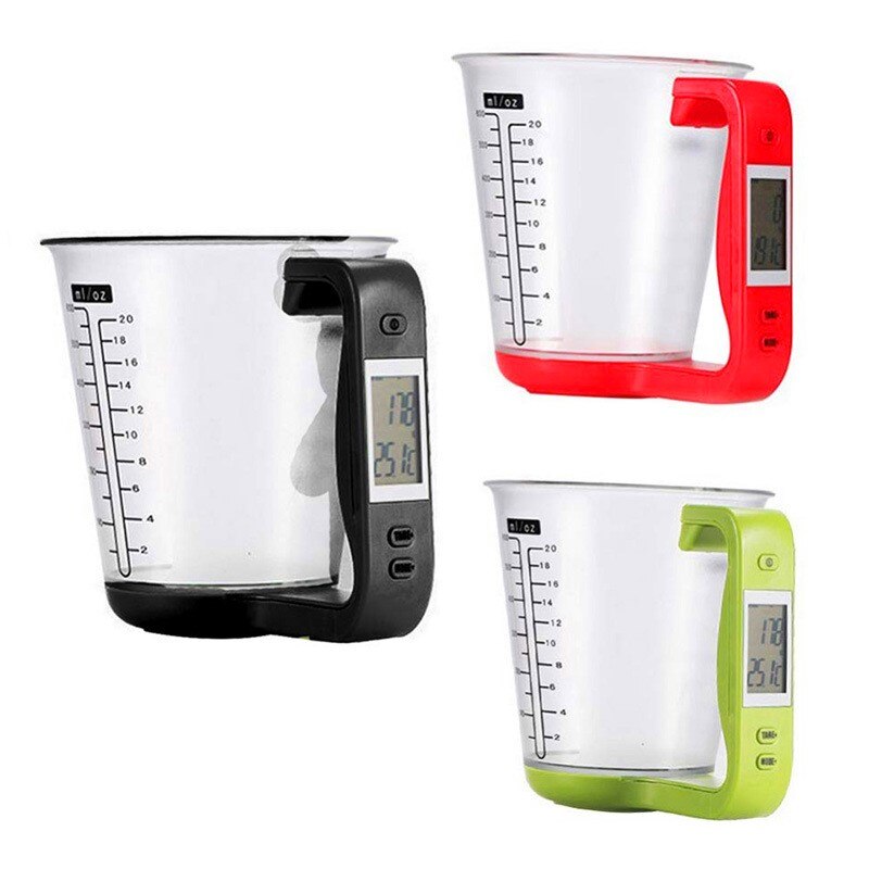 Electronic Digital LCD Display Kitchen Measuring Cups Kitchen Food Water Cooking Measuring cups scale Temperature Measuring Cups