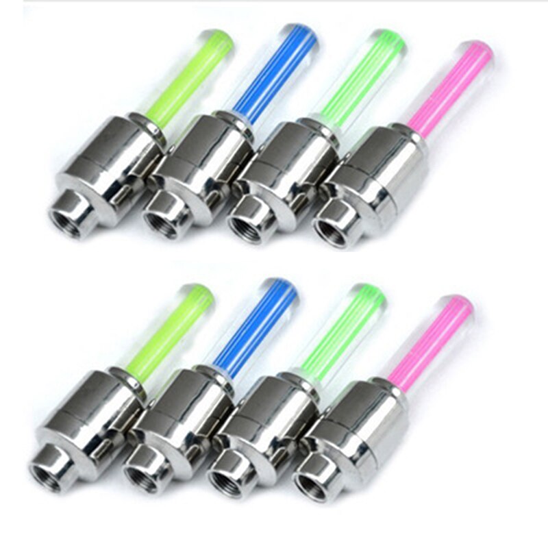 2x wiel ventieldop licht led flits autoband velg ventiel wieldop fietsverlichting