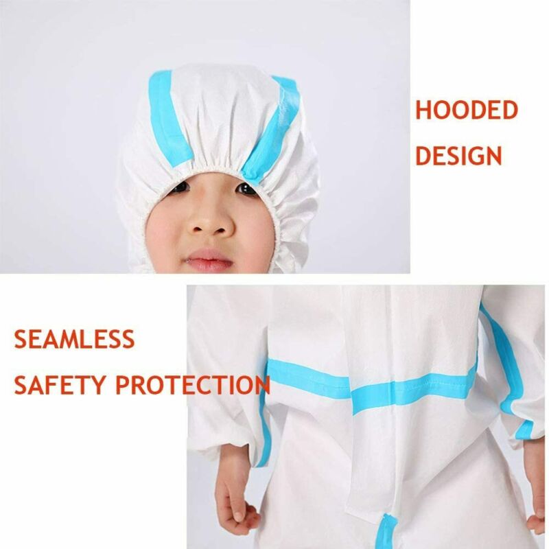 Child Protective Clothing Kids Disposable Hazmat Suit Safety Coverall Dust Suit