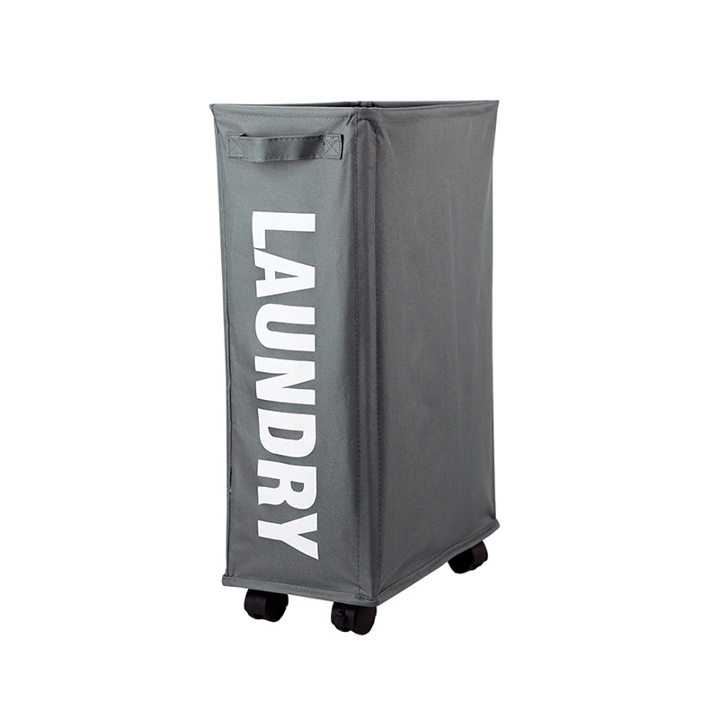 Foldable Laundry Basket with Wheels Dirty Clothes Storage Basket Bathroom Laundry Hamper Household Laundri Hamper Toy Storage: Gray    laundri bag