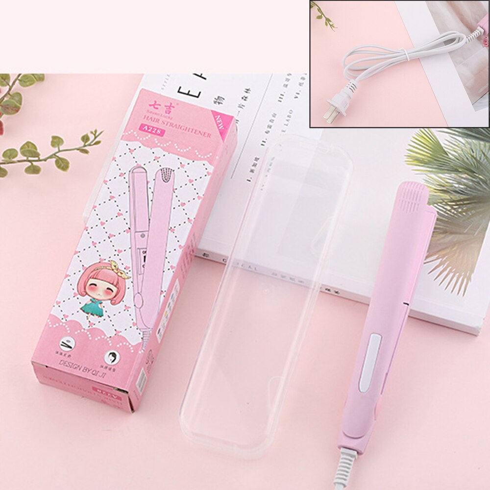 110-220V Mini Portable Ceramic Flat Iron Hair Straightener Irons Hairstyling Styling Tools