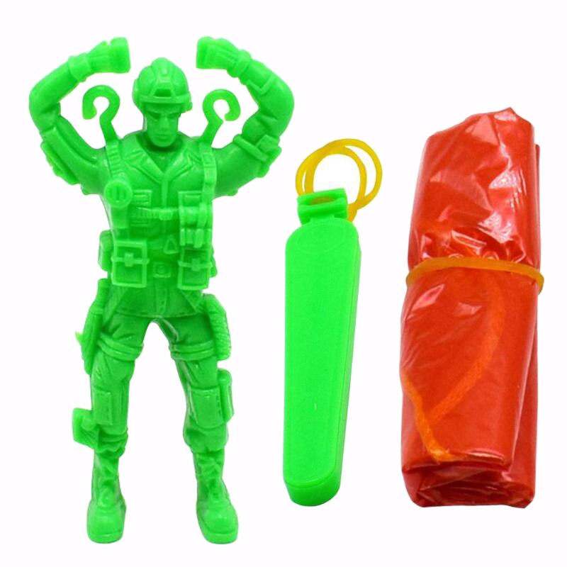 Plast skubbe faldskærms legetøj udendørs soldat hånd thg faldskærms legetøj til børn drenge piger: Default Title