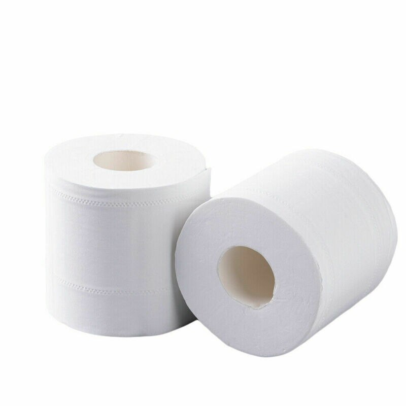 US Soft Paper 4 Rolls 3-Ply Toilet Paper Bath Tissue Bathroom Kitchen Household Soft Luxury Bathroom Strong Paper