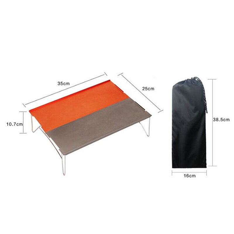 Mesa plegable para exteriores, práctica y portátil, ultraligera, plegable, para acampar, barbacoa, comedor, con bolsa de almacenamiento