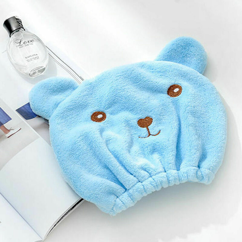 Nette Bär Mikrofaser Haar Handtuch Turban Absorbieren Schnell Trockenes Haar Hütte Gewickelt Mit Kapuze Handtuch bat Kappe Trockenes Haar Hüte Waschlappen