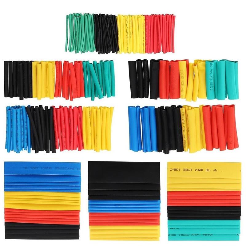 328Pcs Auto Diverse Elektrische Kabel Krimpkous Kabel Mouw Krimp Sleeve Bescherming Isolatie Automobiel Thermische C6N3