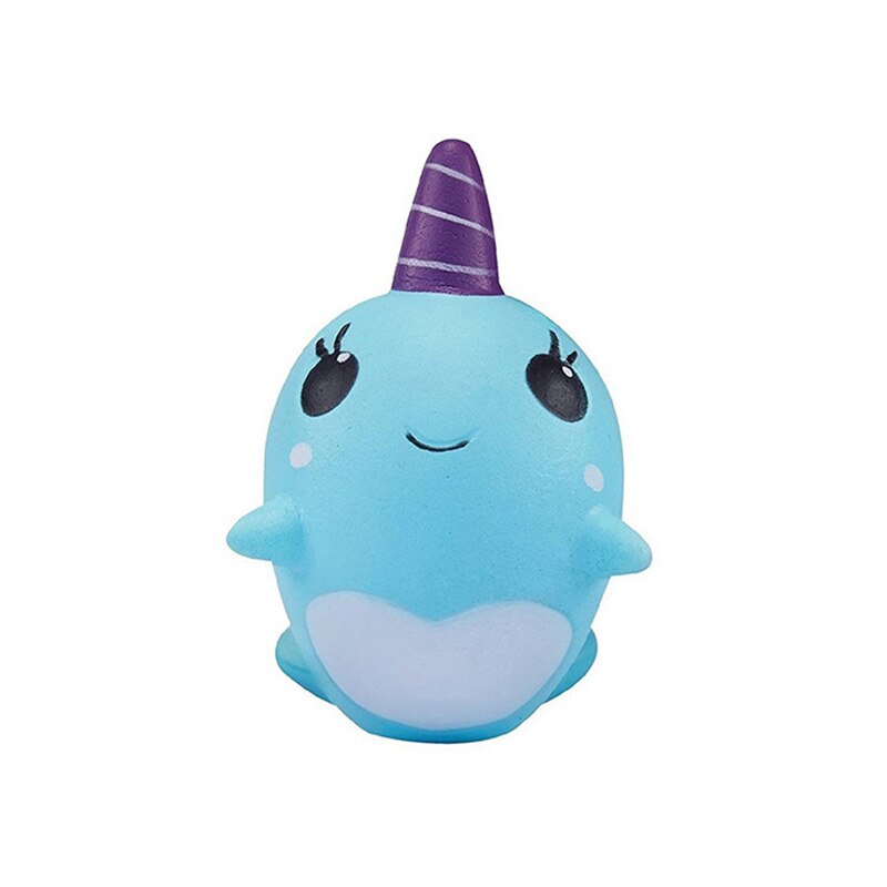 Jumboval enhörning squishy långsamt stigande söta tecknade remmar hänge mjuka klämleksaker kawaii bröd charm tårtleksaker 11*7cm