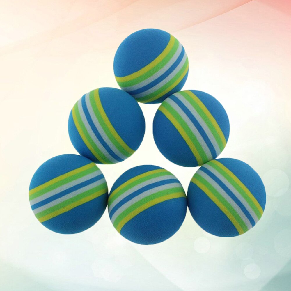 8 stücke 42mm Regenbogen EVA Schaum Ball Golf Praxis drinnen-Ausbildung Hilfe Weiche Golf Ausbildung Ball (Bunte): Blau