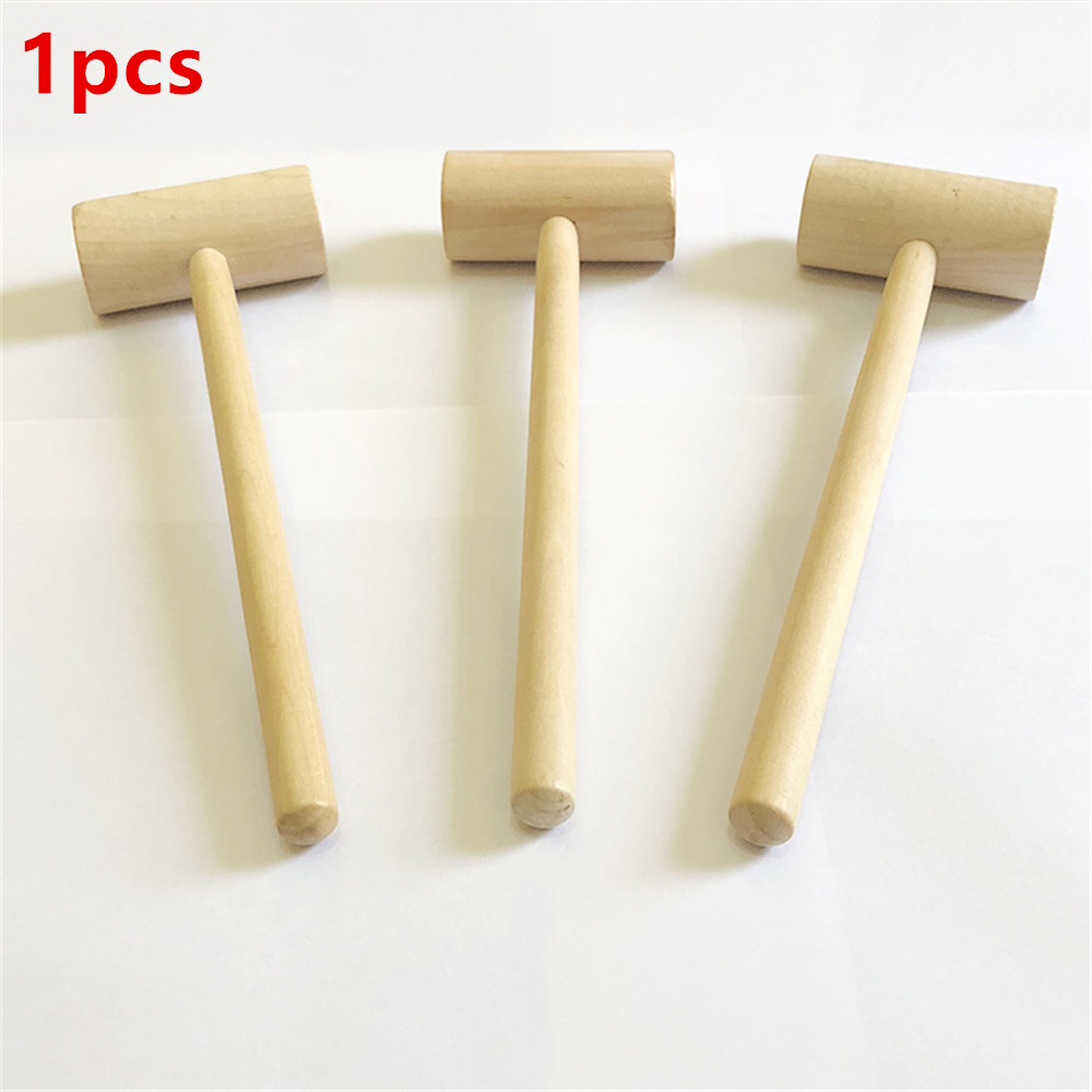 Mazo de madera pequeño manual de 5 piezas, herramienta de madera maciza, martillo de madera, Instalación manual, martillo para carpintería