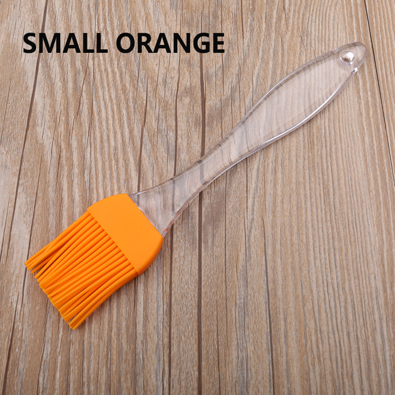 Brosse à huile pour gâteau pain beurre | Brosse à pâtisserie en Silicone, brosses à huile pour gâteau, outils de cuisson, sécurité de cuisine, manche en PP 1 pièce: small orange