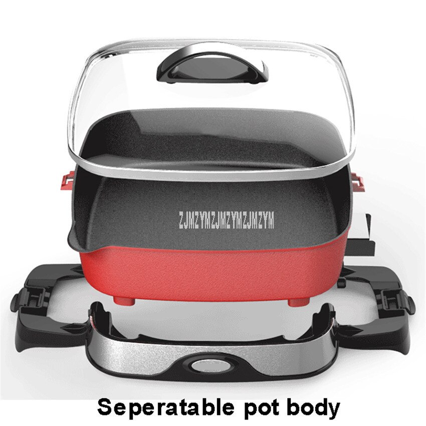 5.5L Electric Pot Multi Cooker Household Separatable Pot Body Korean Style Electric Roasting Stir-frying Cooking Pot Machine