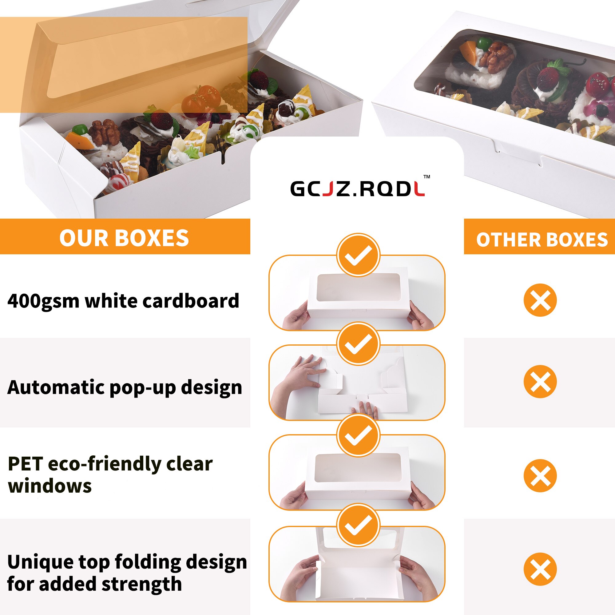 25Pack Cake Dozen Goodies Dozen Cookie Dozen Partij Gunst Dozen Papier Dozen Voor Verjaardagsfeestje En Voor Bruiloft met Venster