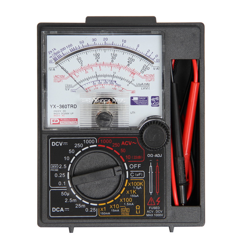 YX360TRD Pointer Multimeter Analoge Meter Met AC DC Volt Ohm Huidige Capaciteit Resistance Tester Elektrische Multitester: Default Title
