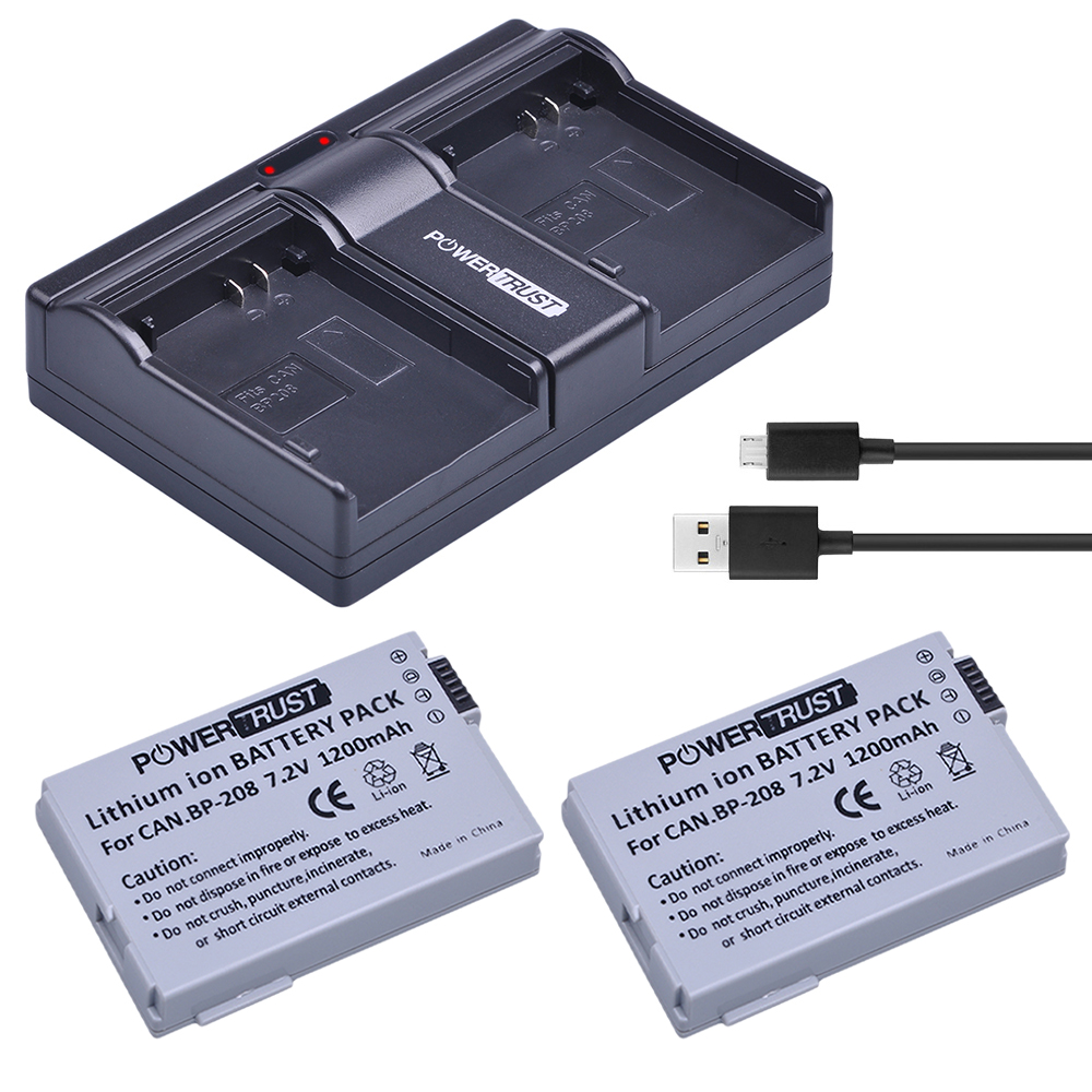 PowerTrust BP-208 BP208 Rechargeable Battery for Canon DC10 DC19 DC20 DC21 DC22 DC40 DC50 DC51 DC95 DC100 DC200 DC201 DC210: Yellow