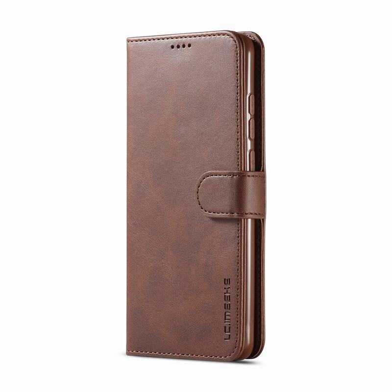 Leather Flip Case Voor Samsung Galaxy A52 5G Case Wallet Flip Boek Cover Voor Samsung Een 52 A52 Luxe magnetische Telefoon Tas Case Etui: Brown