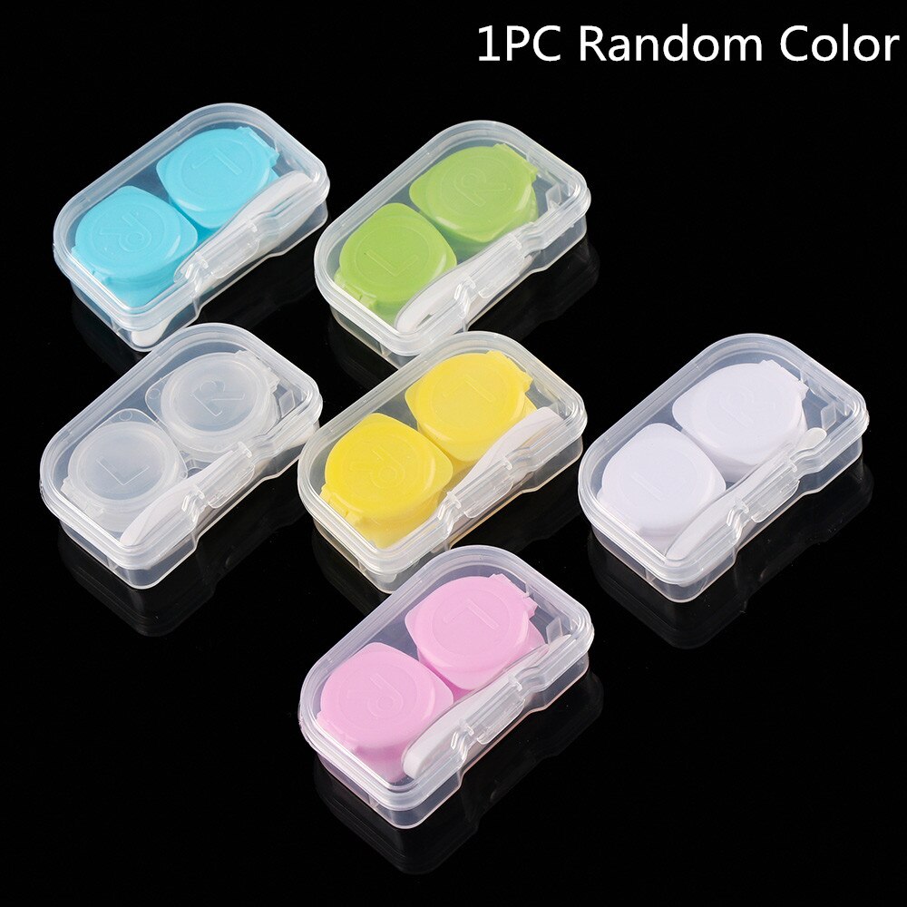 Portable Contact Lens Box Flower Eye Contact Lenses For Eyes Contacts Lenses Box Travel Eyes Care Kit: Other Random Color