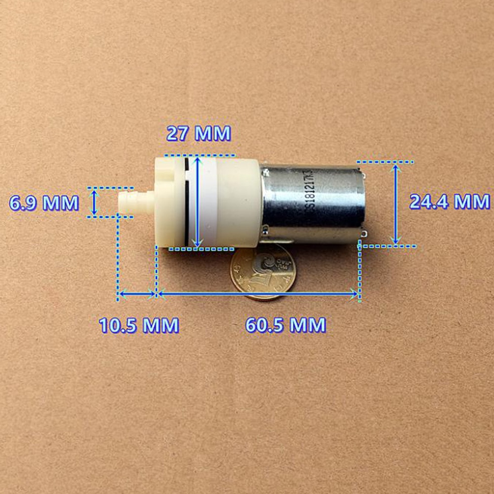 Mini Electric 370 Air Oxygen Pump DC 6V-18V 12V 9V Booster Air Pump Fish Tank Aeration Atmospheric Port DIY Fish Tank Aquarium