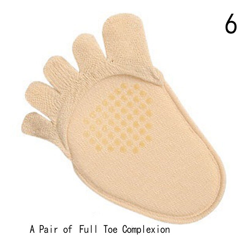 Separador de dedos de media palma, antideslizante, absorbente de sudor, plantillas elásticas, calcetines de cinco dedos, almohadillas de juanete, Hallux Valgus: Azul oscuro