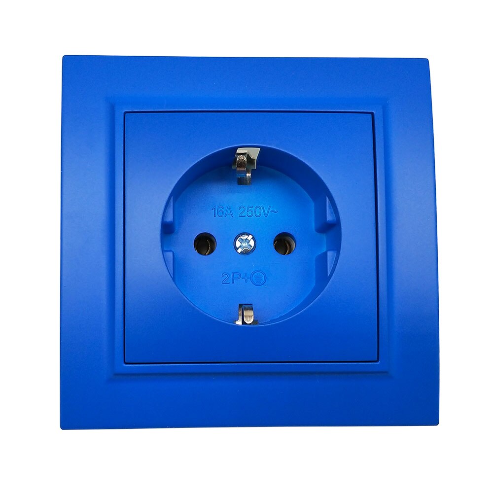 Stopcontact Pop Socket Rode kleur Socket withearth Kleurrijke Europese standaard DIY Socket 16A 250 v legrand Schneider livolo: light blue