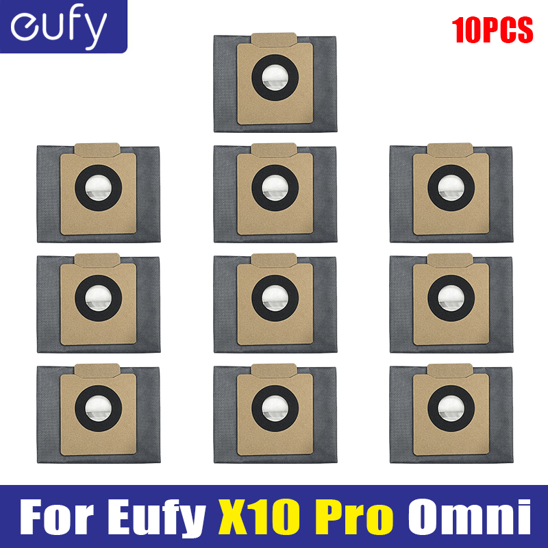 Piezas de repuesto para Eufy X10 Pro Omni, accesorios, filtro de Cepillo Lateral de rodillo, paño de mopa, almohadillas, bolsa de polvo, pieza de aspiradora: Castaño
