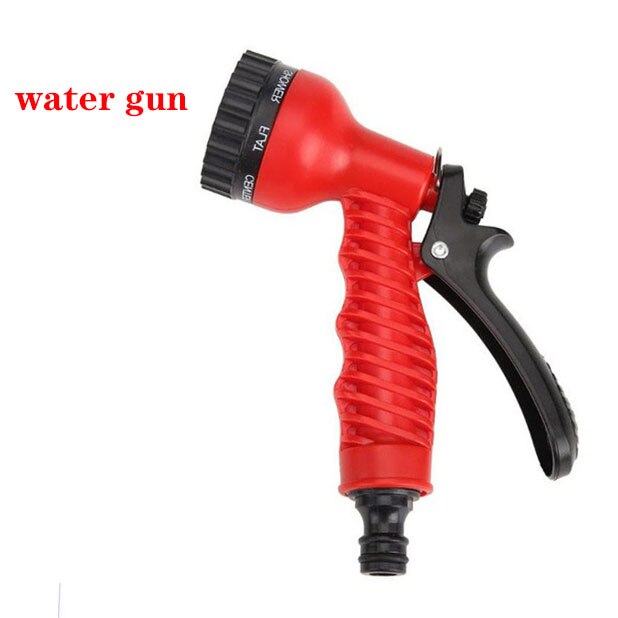 25ft-100ft Garden Watering Hose Retractable flexible Rubber Garden Hose High Pressure Car Wash Hose Garden Watering Supplies: water gun