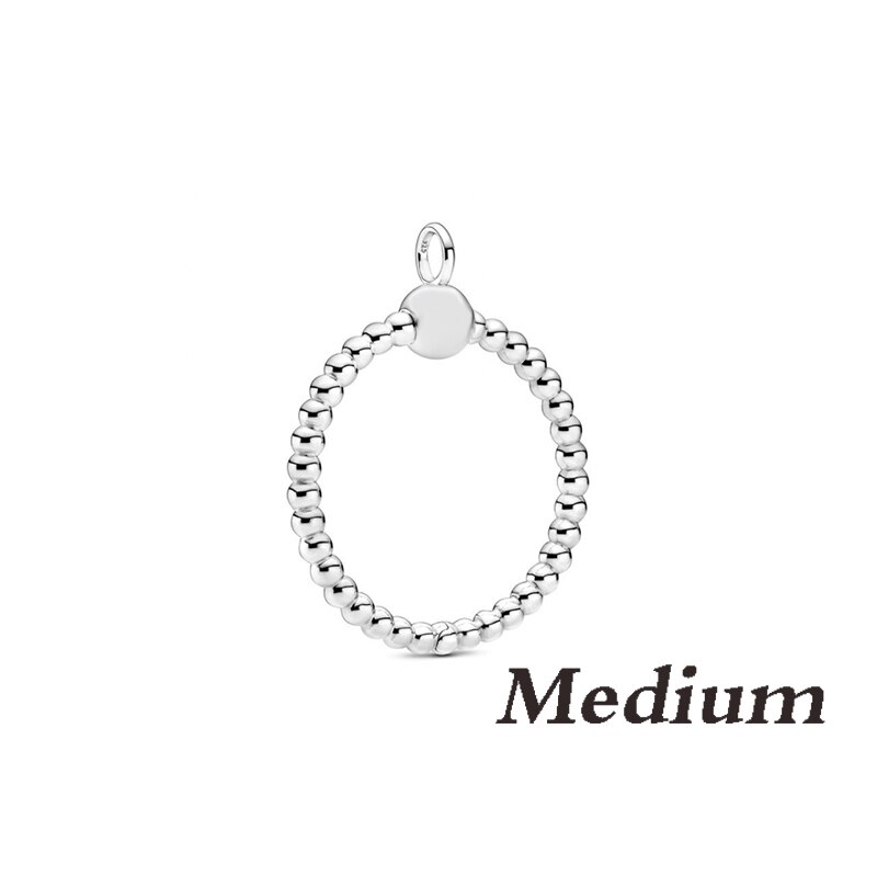 S925 Momente Kleine Pavé O-förmigen Charme Anhänger, exquisite Und Hohe Schmuck Für Frauen Als Fit Original Armband: PD655 Medium