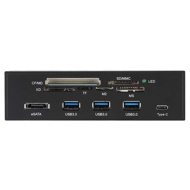 STW Computer Chassis Card Reader, USB3.0 Interface Chassis Front Panel Built-in Multi-Function Card Reader