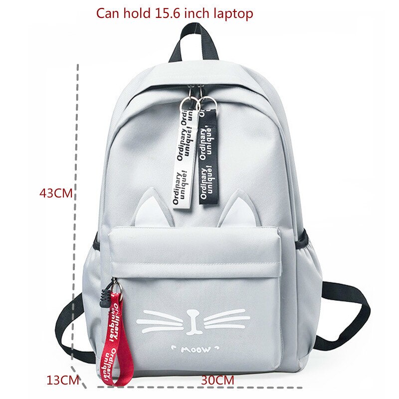Beide Schouders Meisjes Rugzak Mooie Kat Oren Student Kinderen Schooltassen Voor Jongens Bag Kids Mochila Escolar Cartable Enfant