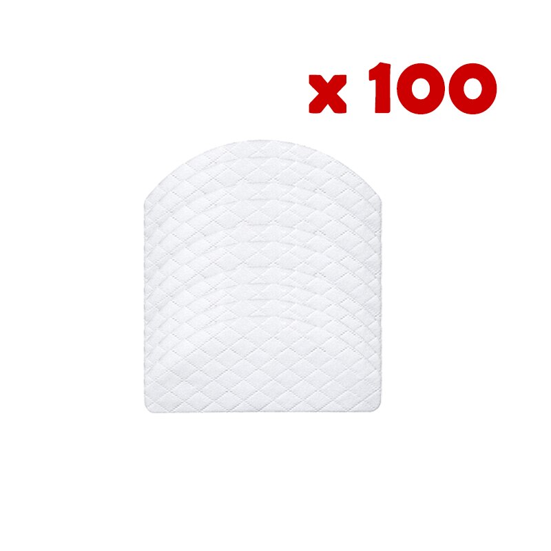 Cepillo de rodillo de paño de mopa Cepillo Lateral Kits para Ecovacs Deebot OZMO T8 T8 AIVI vacío limpiador accesorios mopa desechable bolsa: 100pcs