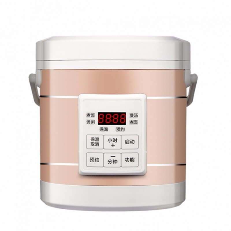 Olla arrocera para coche, 12V24V, camión, cocina pequeña de arroz inteligente, mini arrocera para 1-2 personas