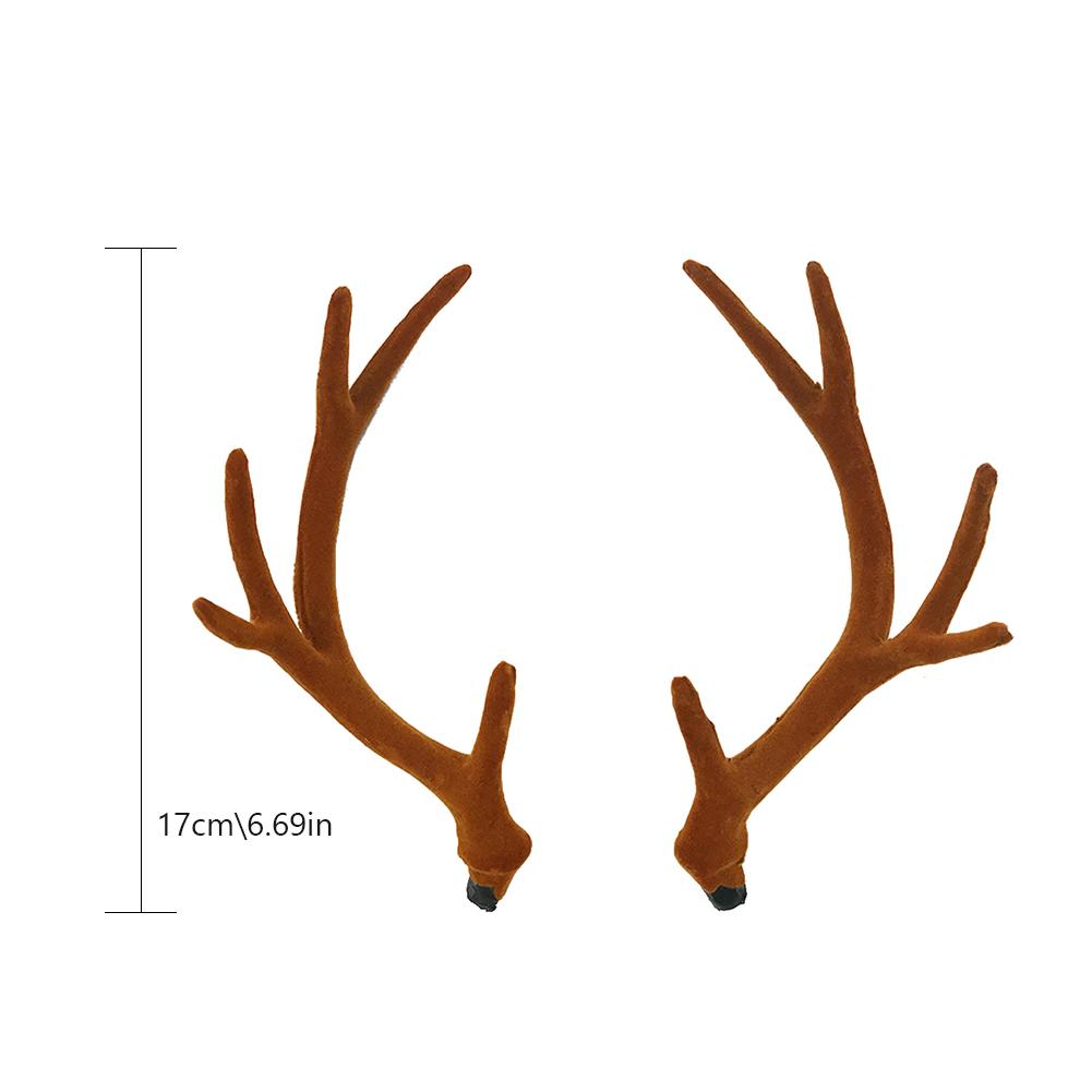 Et par simulering gevir hovedbeklædning strømmer til kunstige sika hjorte gevir diy tilbehør til julefest forsyninger horn cos: 17cm