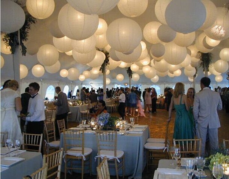 Lanternes en papier blanc rondes | Décor pour fête d'anniversaire ou mariage, décoration de festival artisanal, bricolage,