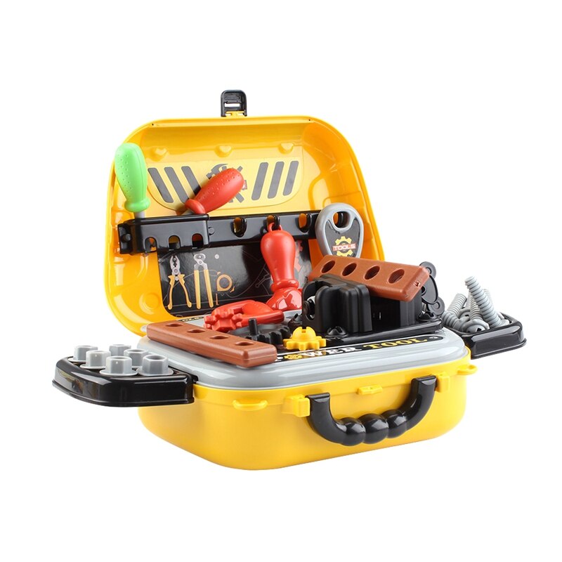 29Stck freundlicher Werkzeuge Koffer Reparatur Spielzeug Werkzeug Bausatz Spielzeug Werkzeugkasten vorgeben Spielen Spielzeug Werkzeuge für freundlicher, crossbody Schulter Tasche
