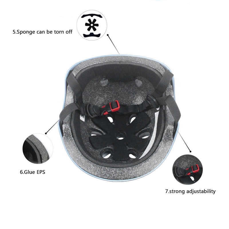 Hip-Hop Boy Helm Professionele Outdoor Sport Skateboard Schaatsen Helm Kinderen Fietshelm Bescherming Voor Kinderen Volwassenen
