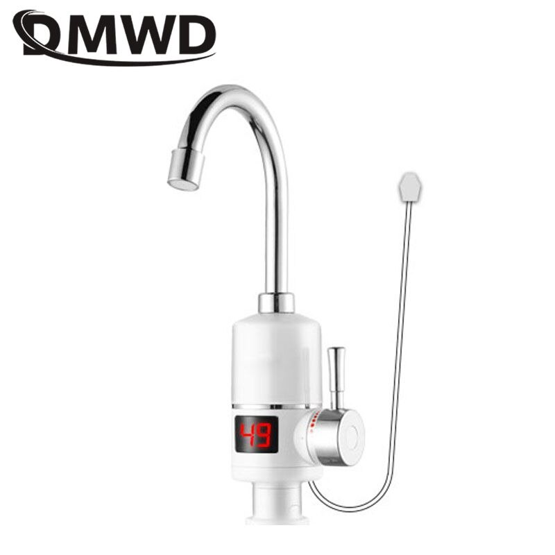 DMWD Tankless Electric Water Heater Kitchen Instant Water Tap Heater Electric Water Faucet Instant Heater Under Type 3000W
