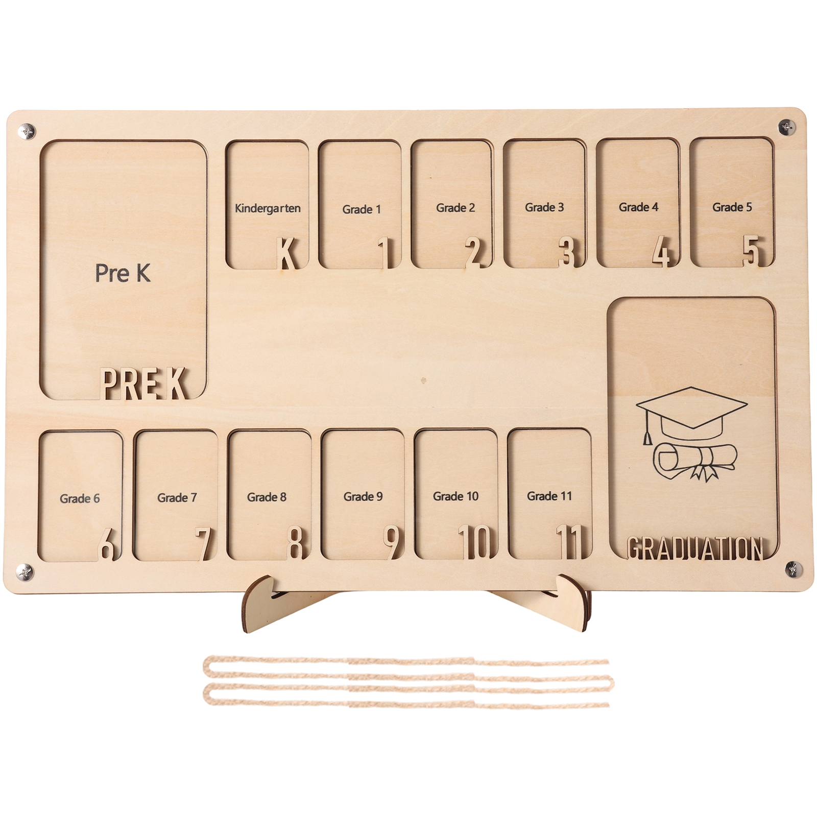 Marco de fotos escolar de madera para colgar en la pared, marco de fotos de años escolares, recuerdo de graduación Ideal, estudiantes, profesores y padres