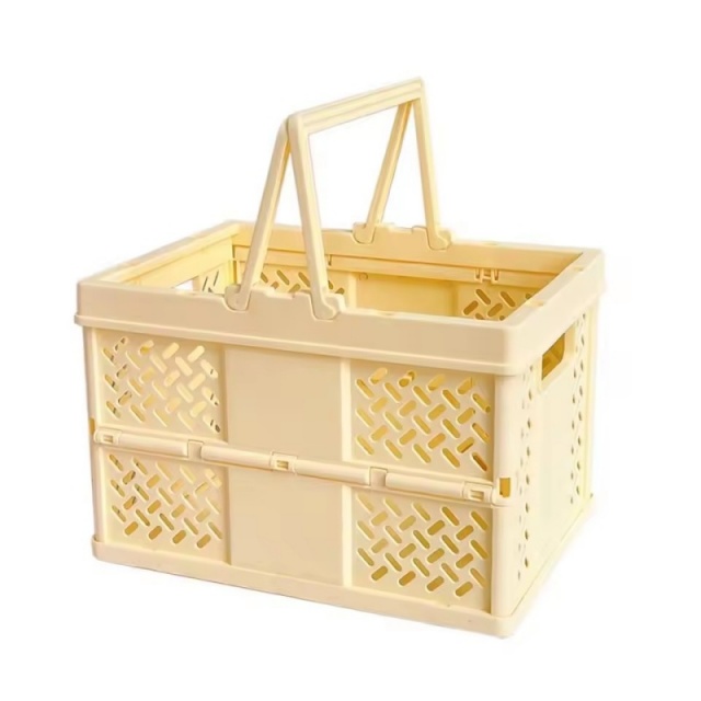 Panier de rangement Pastel pliable, grande boîte de rangement pliable avec poignée pour la cuisine, le salon et l'organisation du bureau, 1 pièce: Kaki