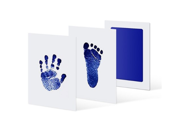 Extra Grote Pasgeboren Baby Handafdruk Of Voetafdruk Inktloze-Touch Inkt Pad 100% Niet-giftig & Mess Gratis (Zwart Groen Blauw Rood): navy blue