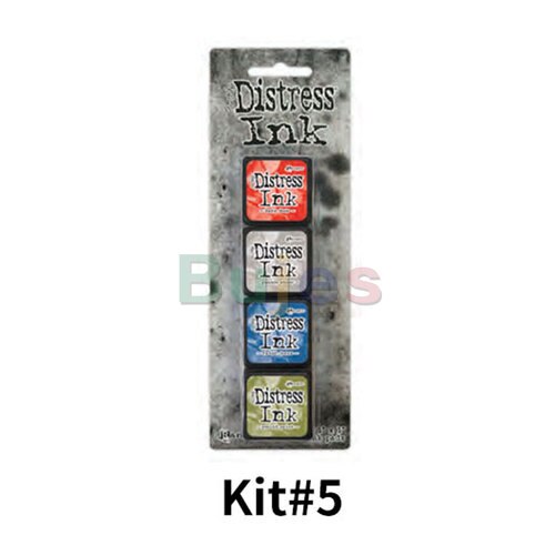 Ranger Tim Holtz Distress Ink Pad Kits, Mini Old Color Retro Stamp Pad Ink Pad 64 Colors School Office Supplies: KIT 5