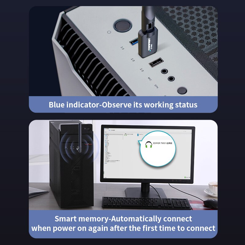 Mini kabellos USB Bluetooth Adapter BT 5,0 Dongle Musik Audio- Empfänger Sender für Lautsprecher Maus Laptop Gamepad