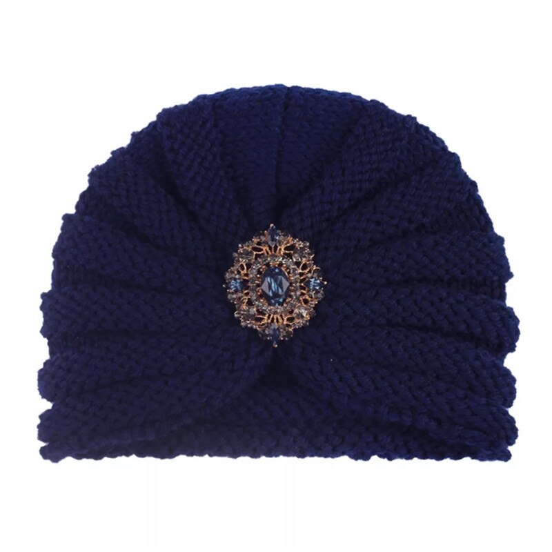 Herfst winter kinder gebreide muts capuchon baby wollen muts met boorcombinatie outdoor warme gebreide muts: 10