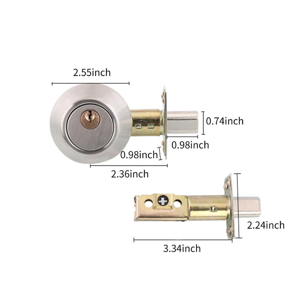 Stainless Steel Door Knob Lockset Round Ball Style Privacy Bedroom Bathroom Handle Lockset Stainless Steel Door Knob Set