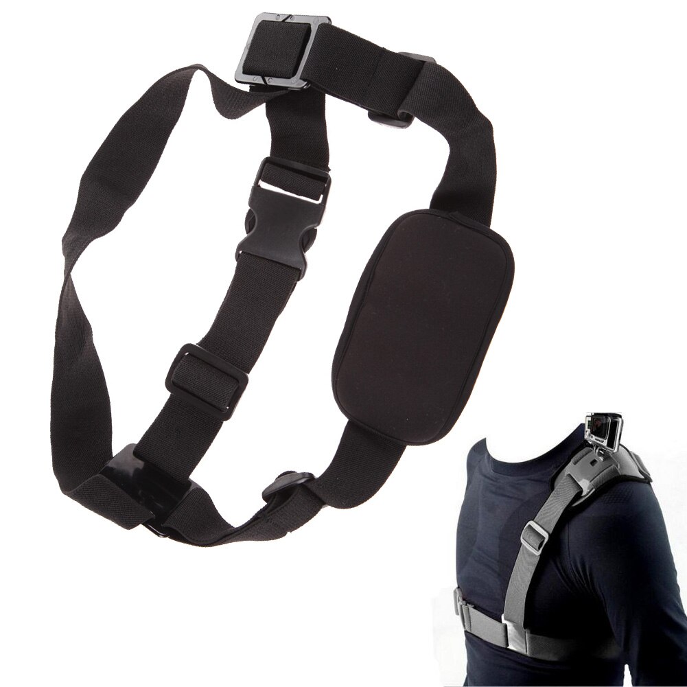 Universele Verstelbare Borst Harnas Riem voor Gopro Camera Schouder Mount Strap Grip Reizen Statief voor GoPro Clip Accessoires